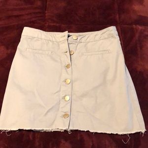 Light blue denim skirt